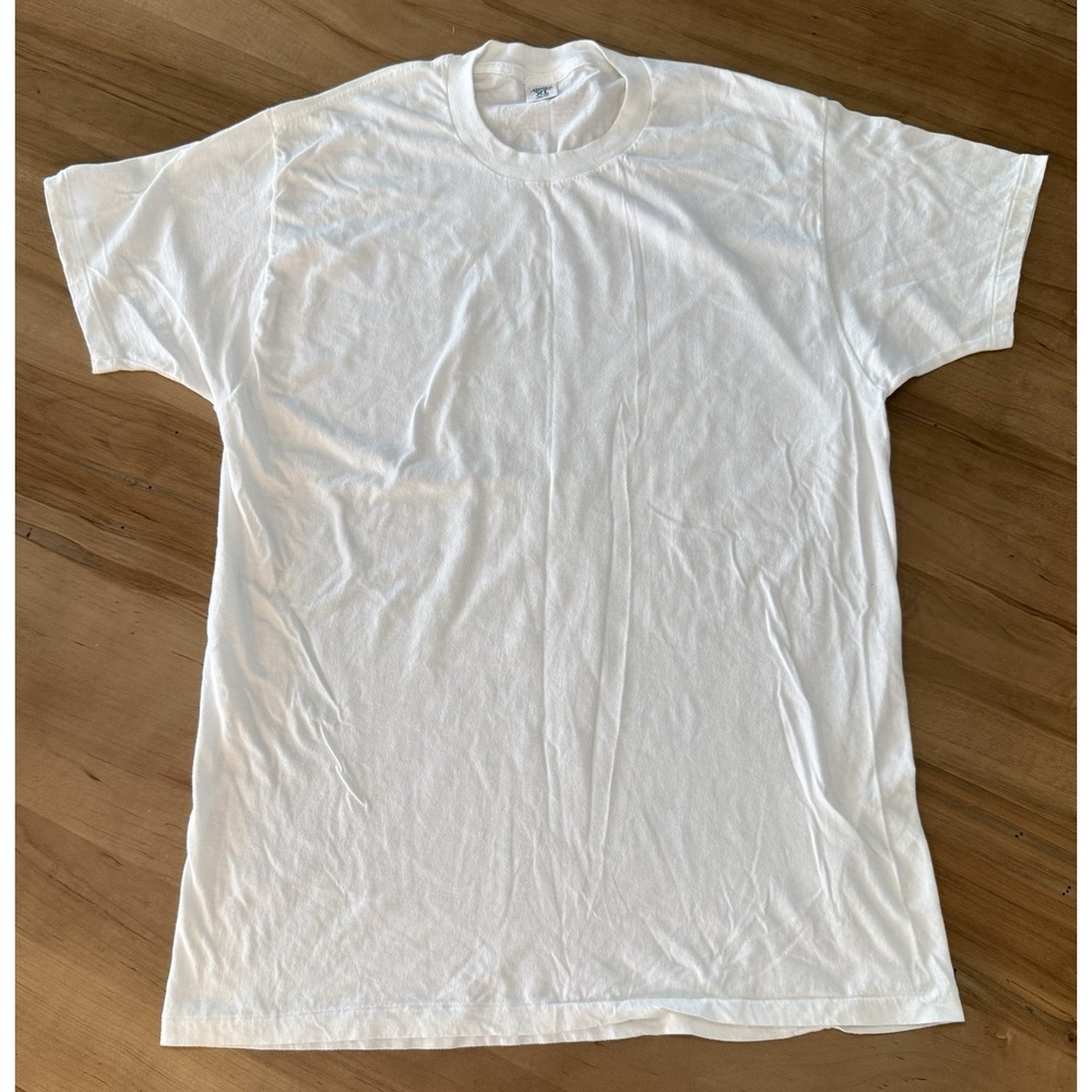 Jockey Classic Tall Man Vintage White T-Shirt Combed Cotton USA New XL 46-48 USA